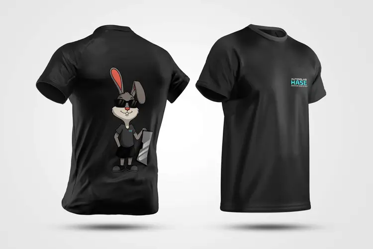 Autoglas Hase Textildruck T-Shirts